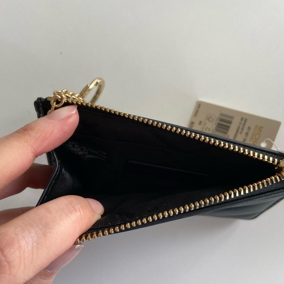 Michael Kors Black Card Holder with Gold Accents - Picture 5 of 5